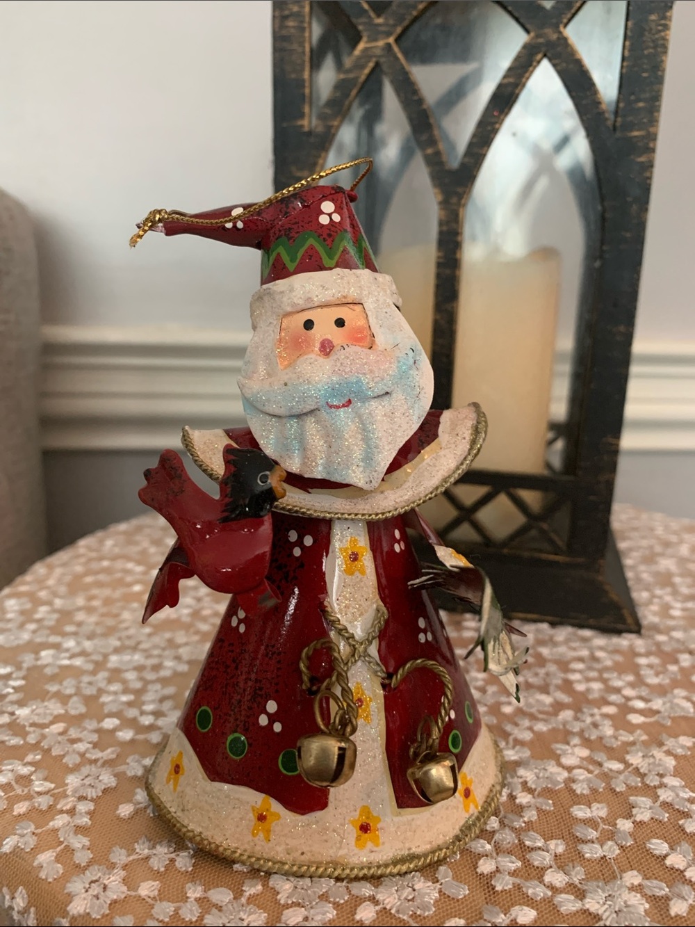 Vintage Rare Patience Brewster Dash Away Dashing Santa Tree Ornament